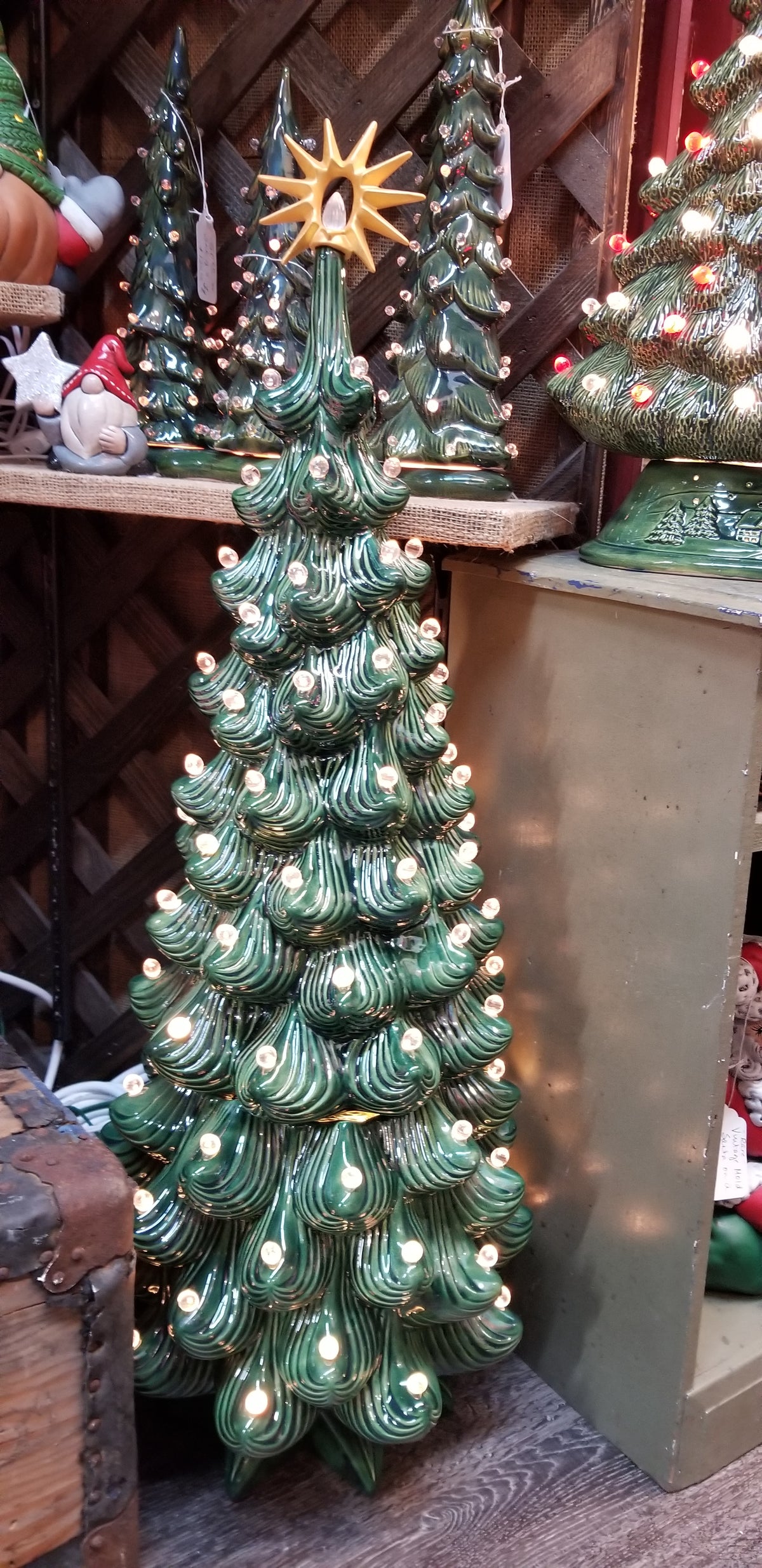 ceramic christmas tree worth money Extremely Rare Modern Ceramic Atlantic Tree 32"-36" – Now and Then of Rockmart, Inc