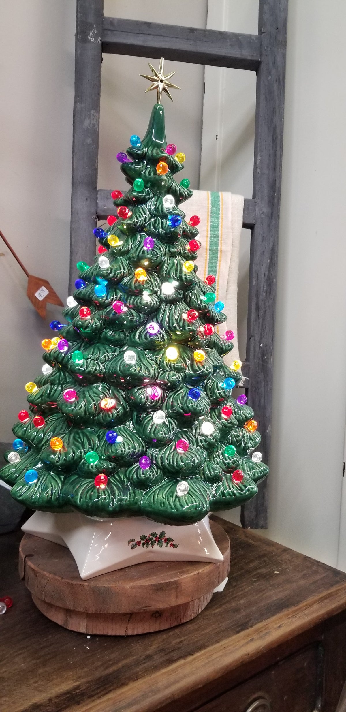 ceramic christmas tree worth money Rare Vintage Ceramic Tree with Midcentury Star Base.. – Now and Then of Rockmart, Inc